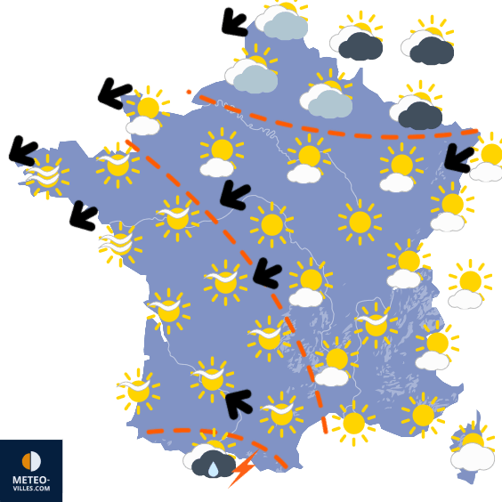 Carte de température France