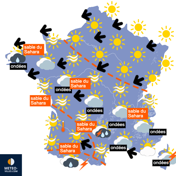 Carte de température France