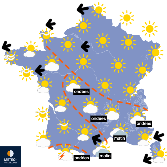 Carte de température France