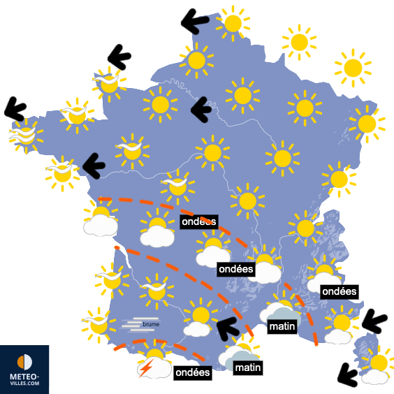 Carte de température France