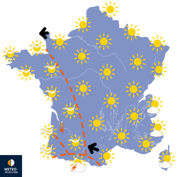 Carte de température France
