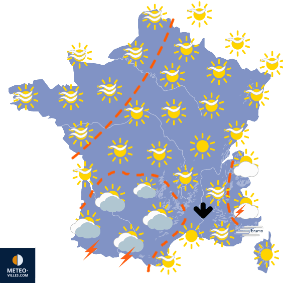 Carte de température France