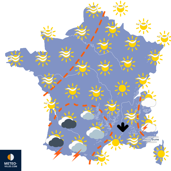 Carte de température France