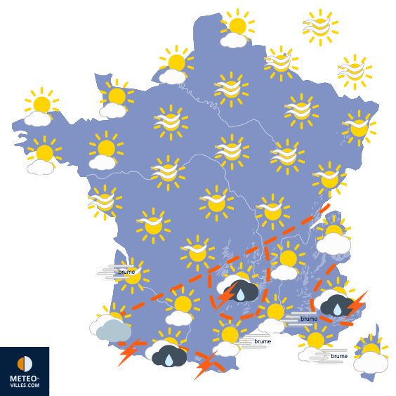 Carte de température France