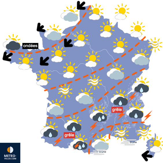 Carte de température France
