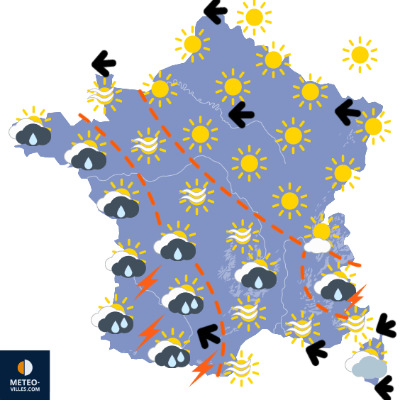 Carte de température France