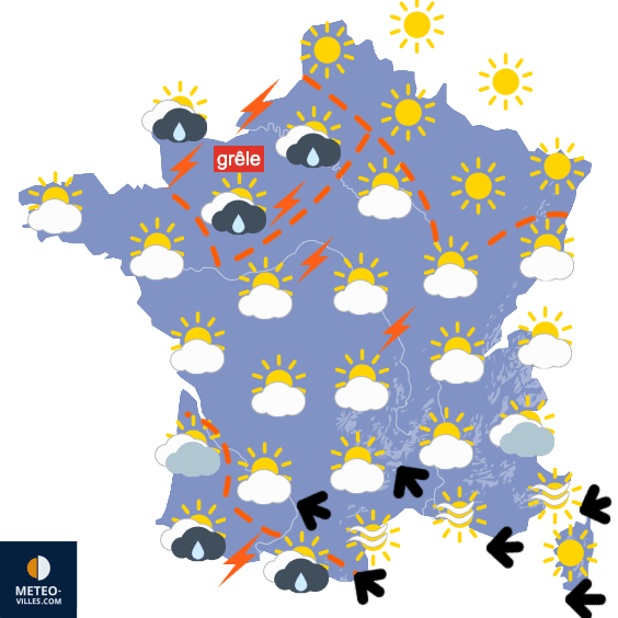Carte de température France