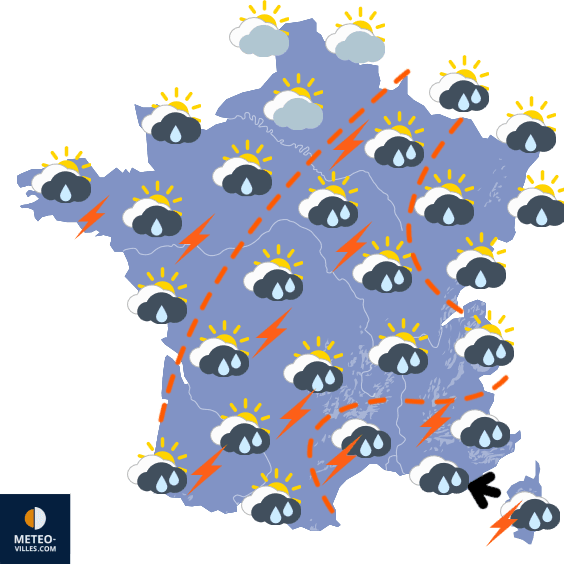 Carte de température France