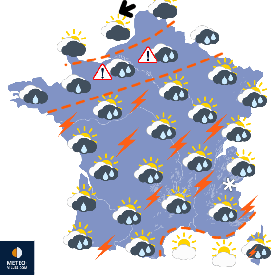 Carte de température France