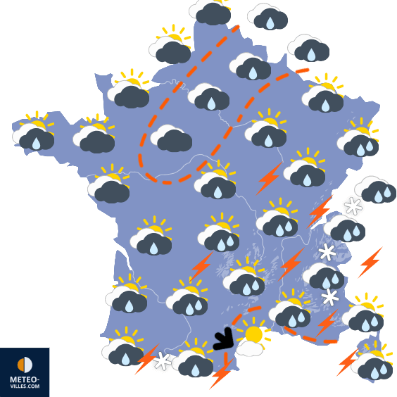 Carte de température France
