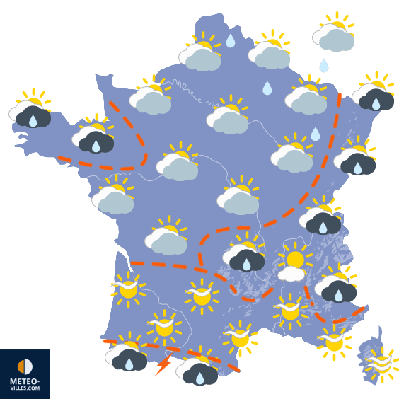 Carte de température France