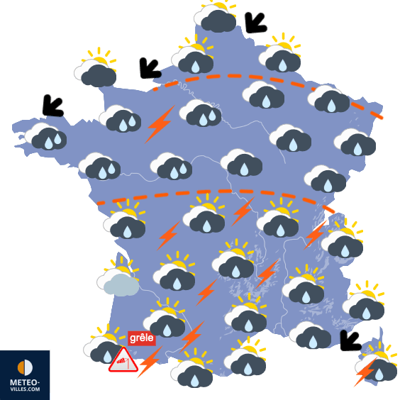 Carte de température France