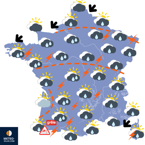 Carte de température France