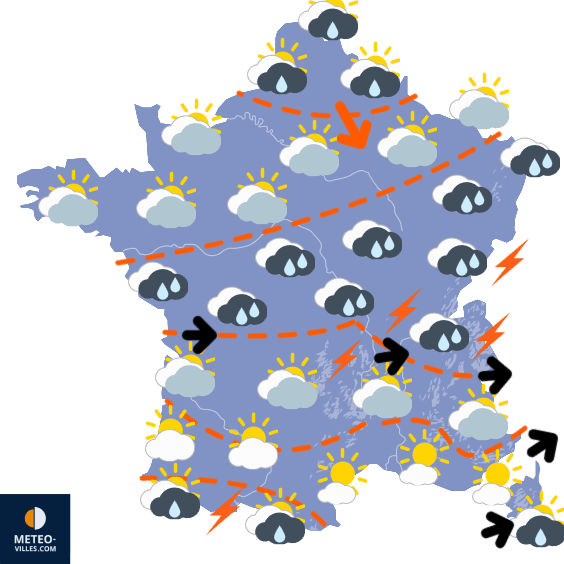 Carte de température France