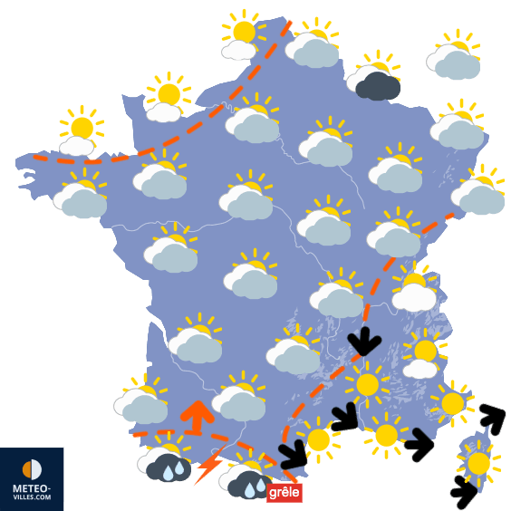 Carte de température France