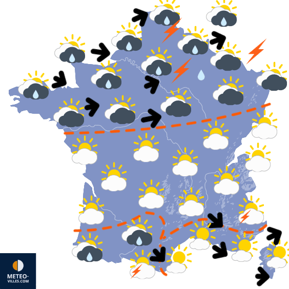 Carte de température France