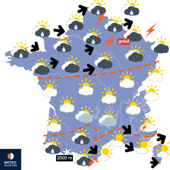 Carte de température France
