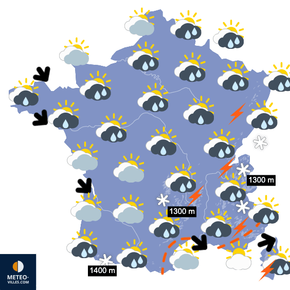 Carte de température France
