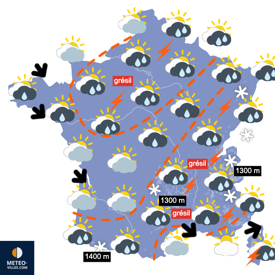 Carte de température France