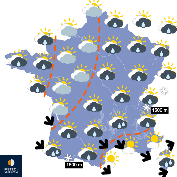 Carte de température France