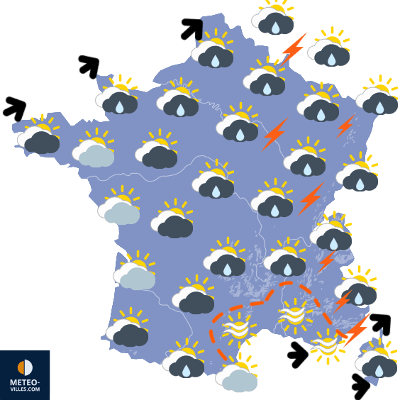 Carte de température France