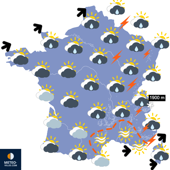 Carte de température France