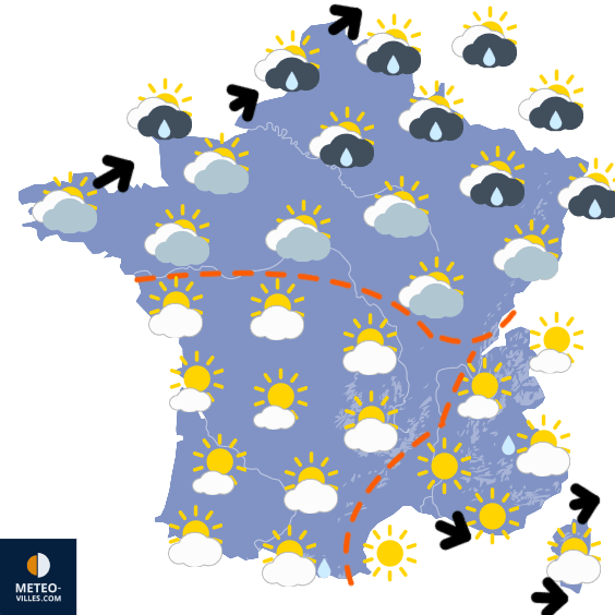 Carte de température France