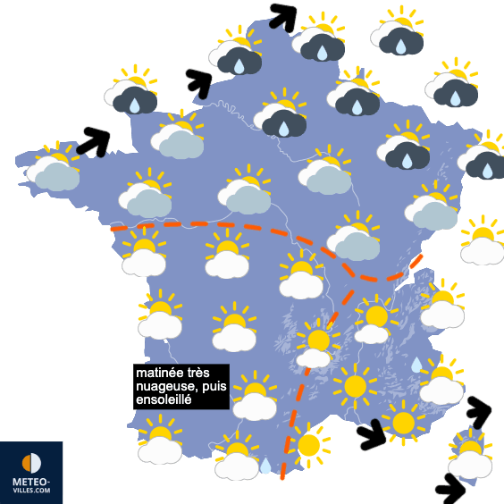 Carte de température France
