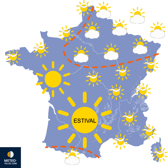 Carte de température France