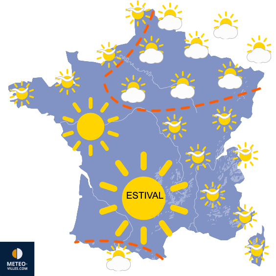 Carte de température France