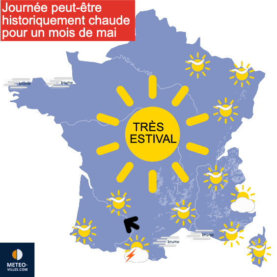 Carte de température France