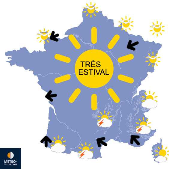 Carte de température France