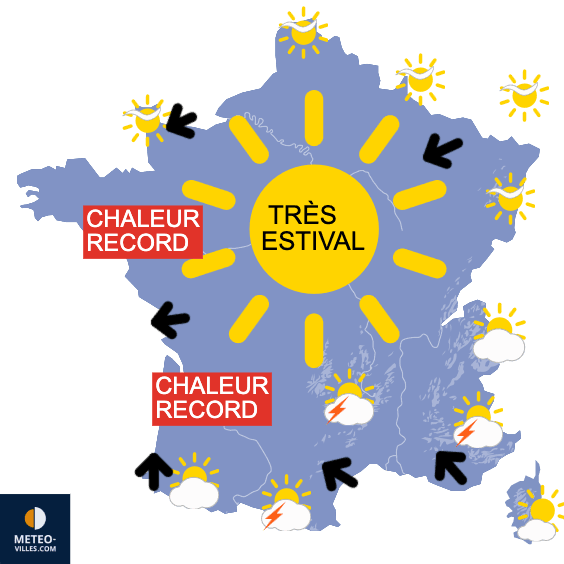 Carte de température France