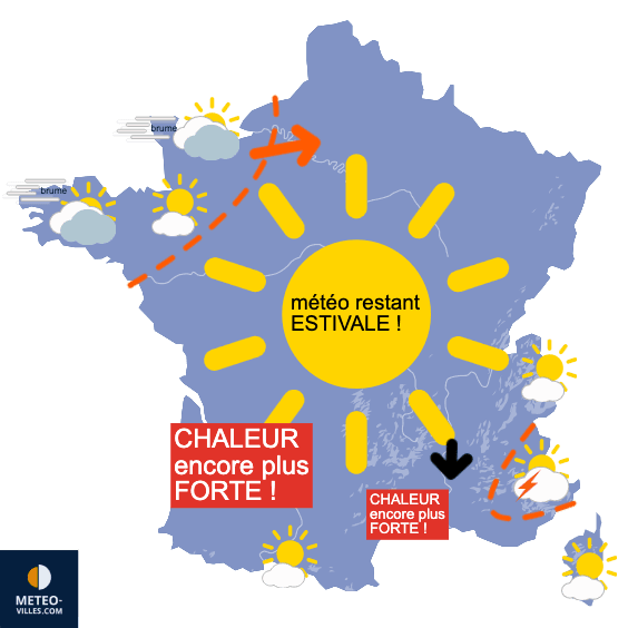 Carte de température France