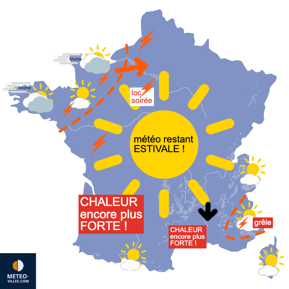 Carte de température France