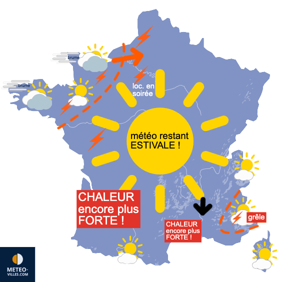 Carte de température France
