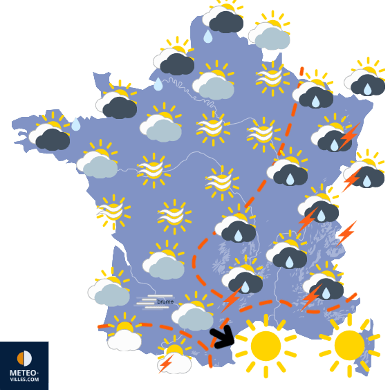 Carte de température France