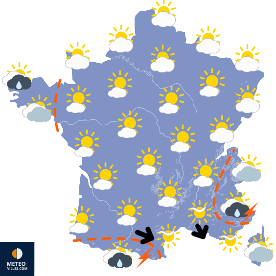 Carte de température France
