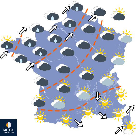 Carte de température France