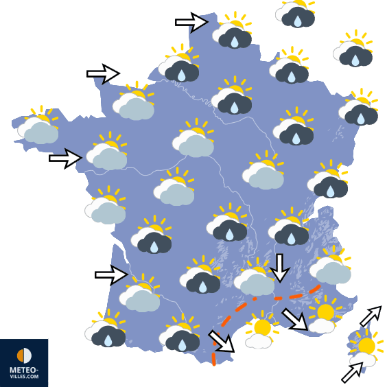 Carte de température France