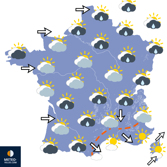 Carte de température France