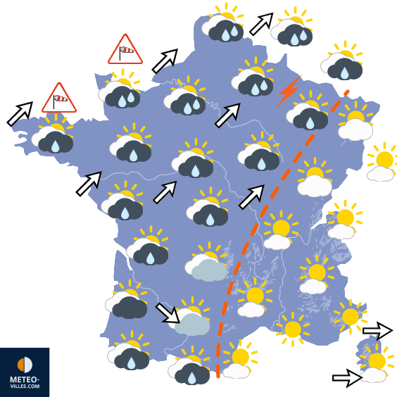 Carte de température France