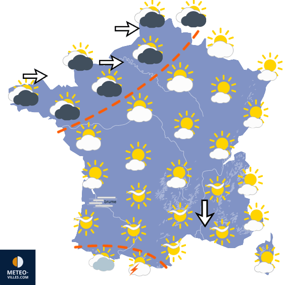 Carte de température France