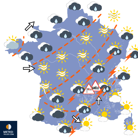 Carte de température France