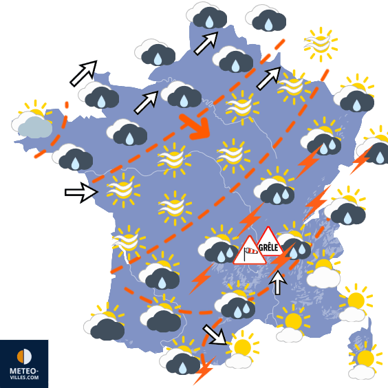Carte de température France