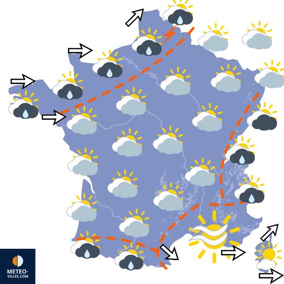 Carte de température France