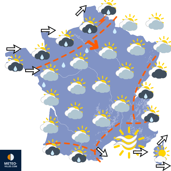 Carte de température France