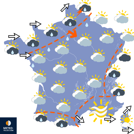 Carte de température France