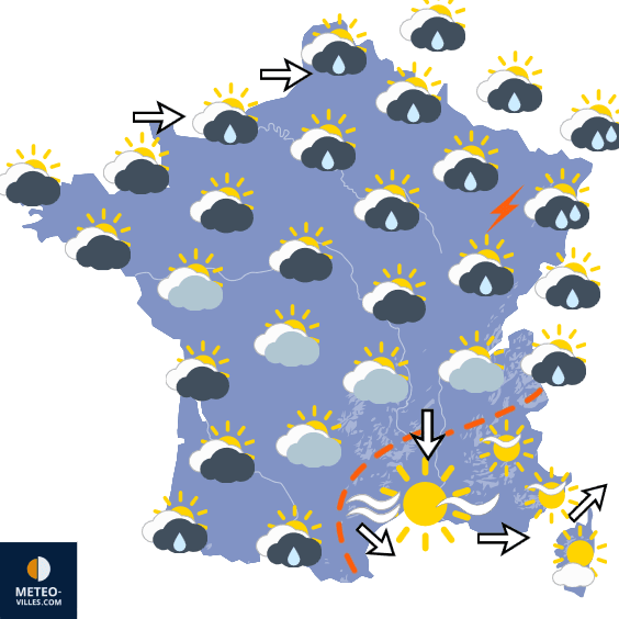 Carte de température France