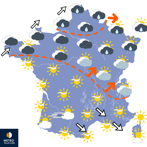 Carte de température France